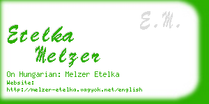 etelka melzer business card